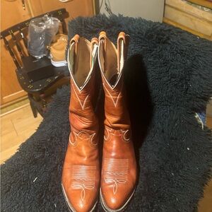 Men’s Tony Lama Tan/lt brown Leather Western Boots size8D